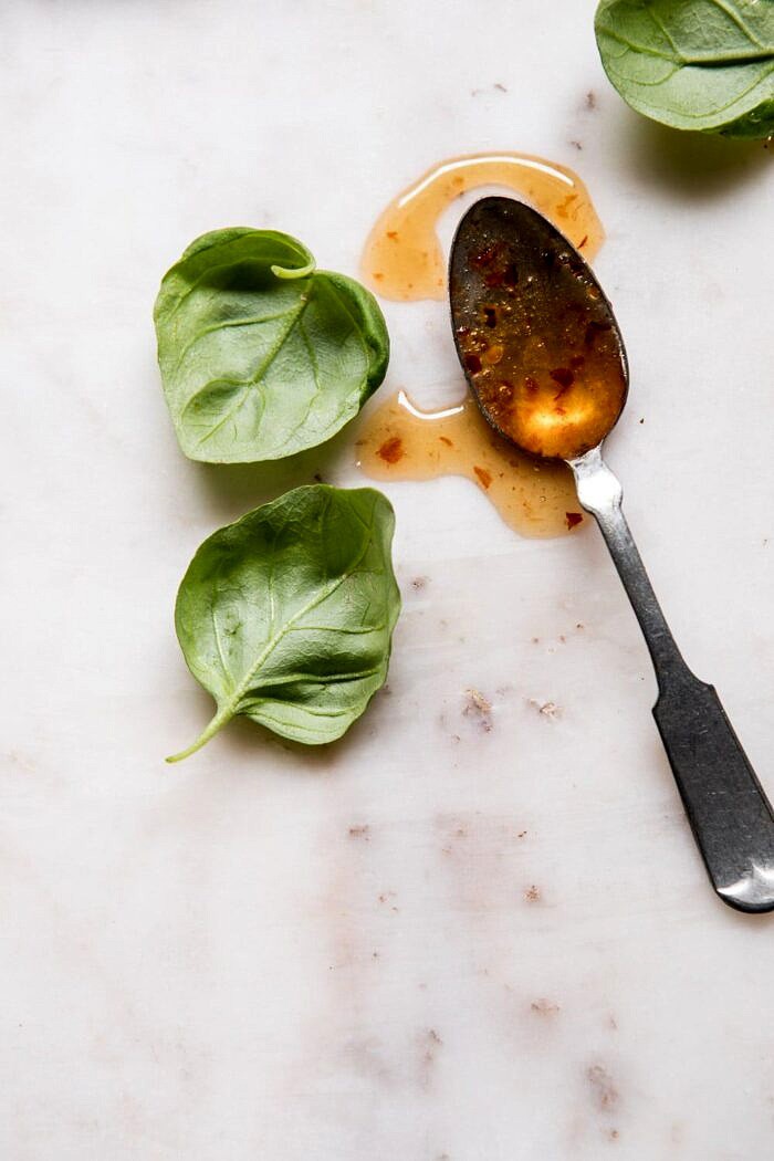 15 Minute Thin Crust Pizza with Arugula and Hot Honey | halfbakedharvest.com #pizza #quick #easy #recipe