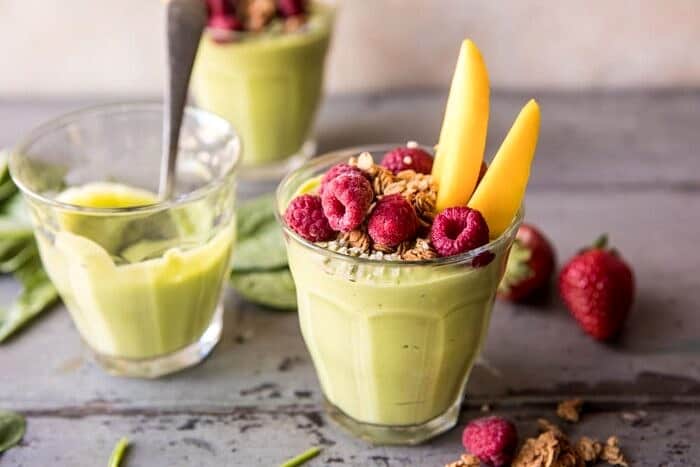 2 Minute Green Smoothie | halfbakedharvest.com #smoothie #mealprep #recipes #healthy