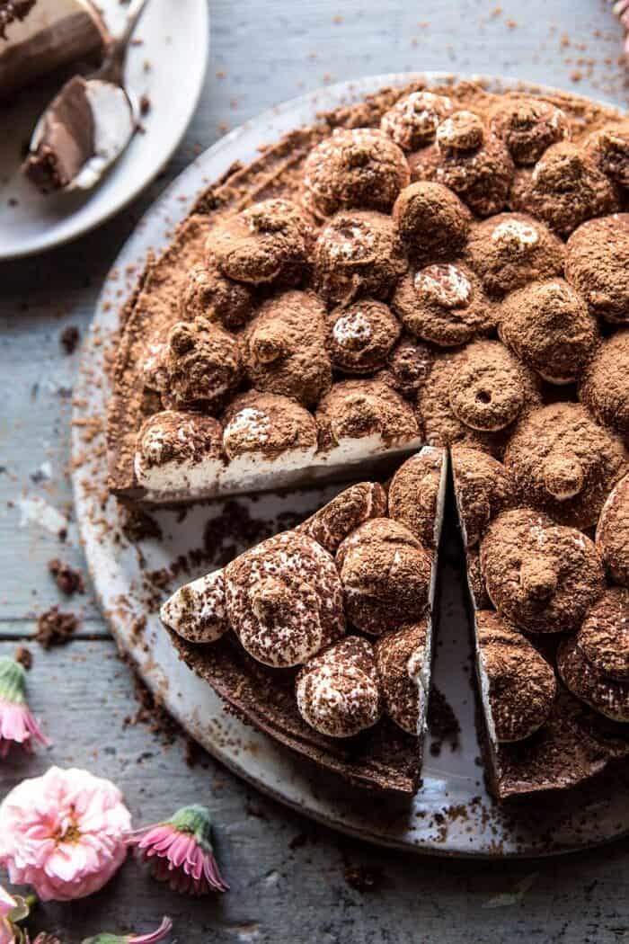 Dark Chocolate Chiffon Pie | halfbakedhavrest.com #chocolate #pie #dessert