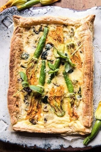Zucchini, Bacon, and Pecorino Tart | halfbakedhavrest.com #zucchini #spring #summer #brunch