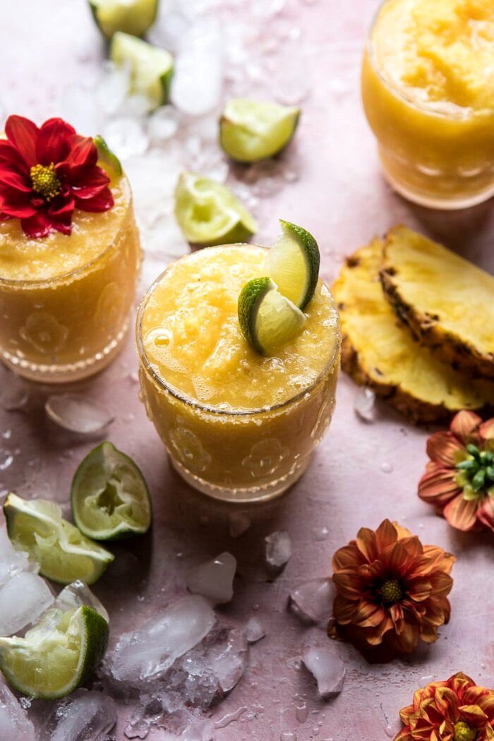 side angle photo of Frozen Brunch Punch with 3 drinks