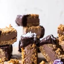 6 Ingredient Rice Krispie Treat Chocolate Ice Cream Sandwiches | halfbakedharvest.com #icecream #easyrecipes #chocolate