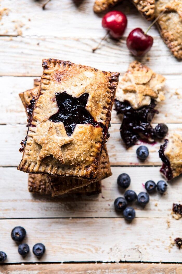 Bourbon Pecan Cherry Hand Pies | halfbakedharvest.com #pie #cherries #4thofjulyrecipes #easy