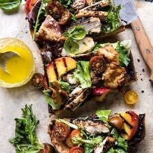 Open Faced Rosemary Chicken, Peach, and Bacon Sandwich | halfbakedharvest.com #summerrecipe #easyrecipes #peach #chicken #healthy