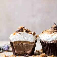 Toasted S'more Chocolate Ice Cream Cups | halfbakedharvest.com #icecream #summerrecipes #smore