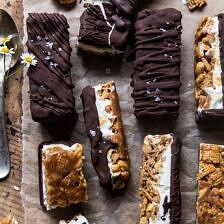 Chocolate Caramel Crunch Ice Cream Bars | halfbakedharvest.com #cereal #chocolate #icecream #dessert #summer