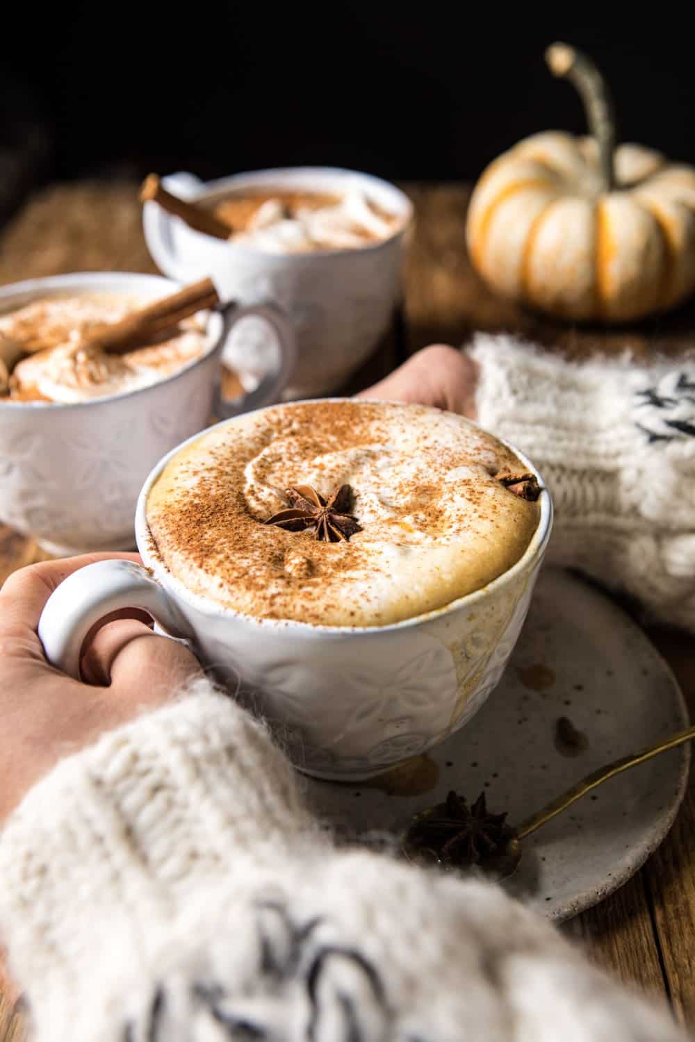 Spiced Pumpkin Maple Latte | halfbakedharvest.com #pumpkinspice #pumpkin #latte #fall #autumn #healthy