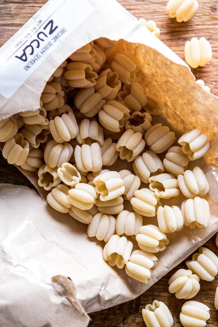 Spicy Italian Pesto Noodle Soup | halfbakedharvest.com #soup #easyrecipes #Italian #fall #autumn #winter #healthy dry pasta photo