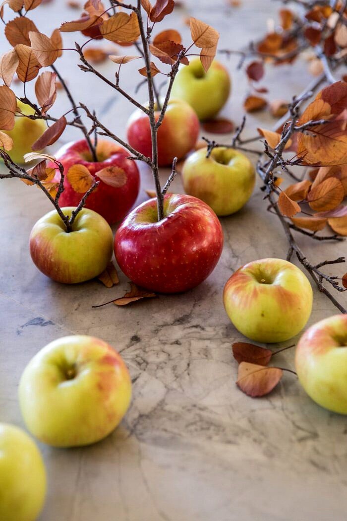 raw apples before dipping