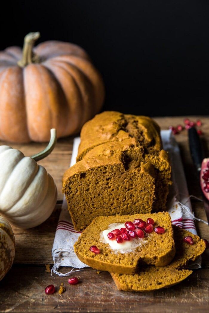 Healthy Pumpkin Ginger Bread | halfbakedharvest.com #healthy #pumpkin #bread #fall #thanksgiving #easyrecipes