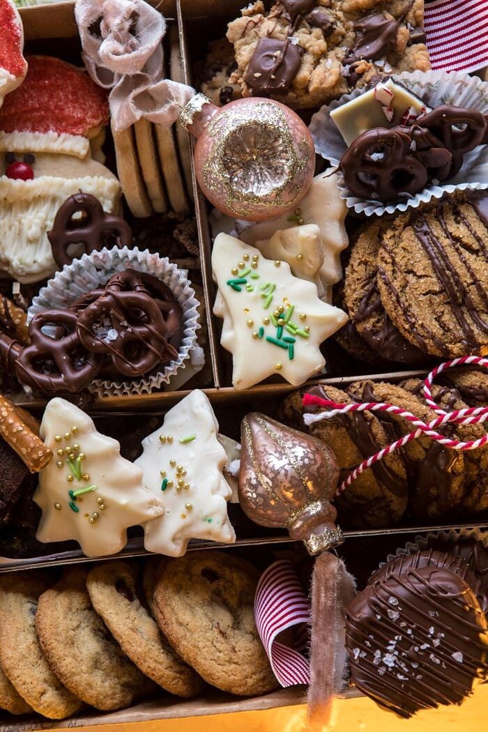 overhead close up photo of 2018 Holiday Cookie Box 