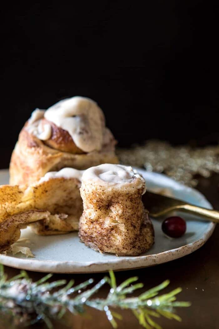 Easiest Overnight Eggnog Brioche Cinnamon Rolls