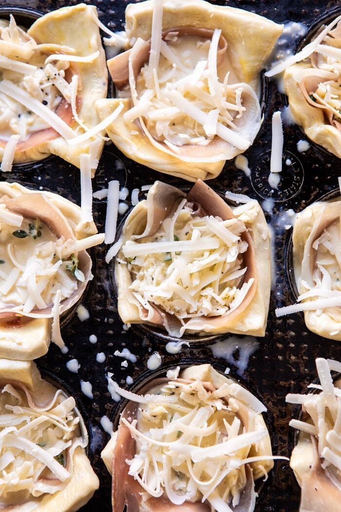 Easy Cheese and Prosciutto Croissants | halfbakedharvest.com #quick #simple #Christmas #holiday #brunch #breakfast #appetizer