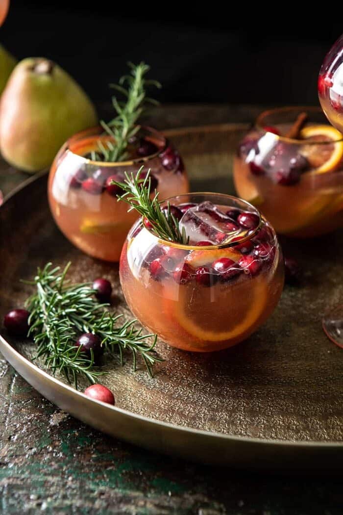 side angle photo of Holiday Pear Sangria