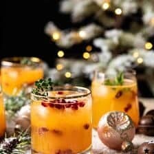 Holly Jolly Christmas Citrus Cocktail | halfbakedharvst.com #cocktail #Christmas #holiday #easyrecipes #citrus #winter