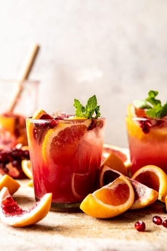 Winter Citrus Tequila Smash | halfbakedharvest.com #citrus #cocktail #healthyrecipes #drinkrecipes
