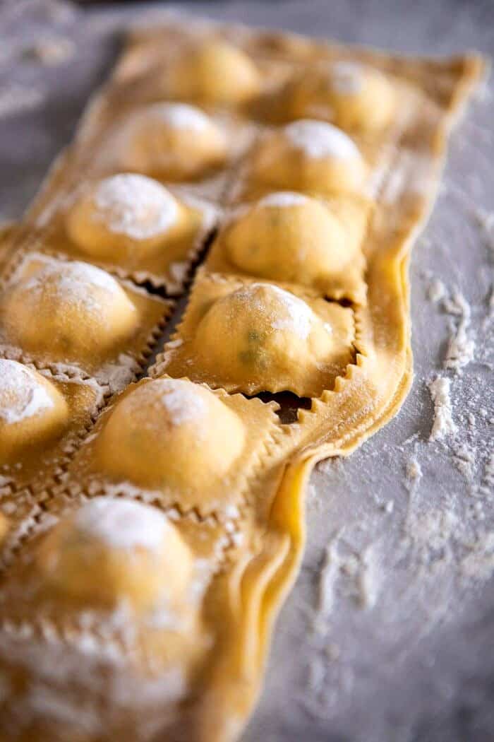 Brown Butter Lobster Ravioli before boiling 