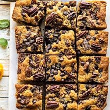 Kentucky Derby Pie Chocolate Chip Cookie Bars | halfbakedharvest.com #cookiebars #pecanpie #chocolatechip #dessert