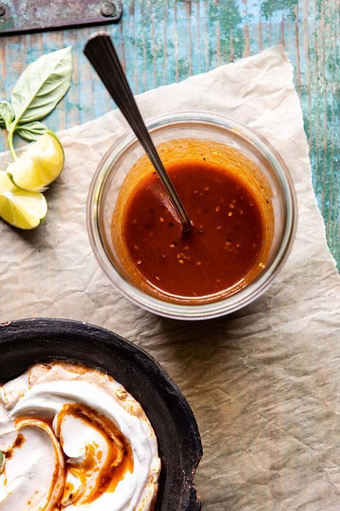 overhead photo of Chipotle Sesame Sauce