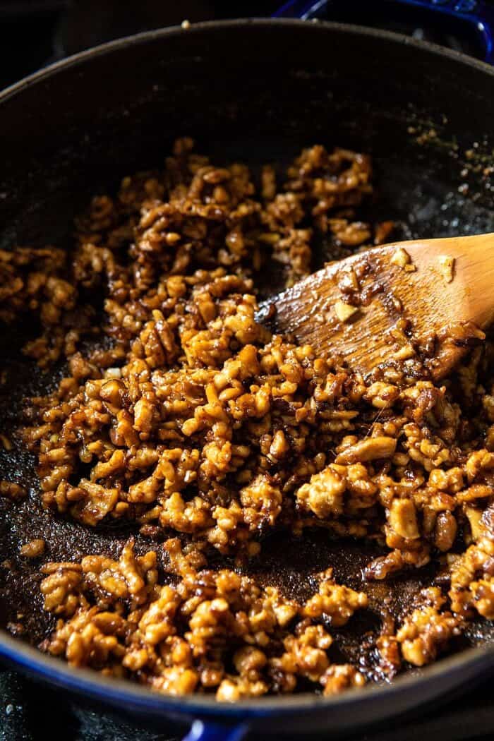 photo of Better Than Takeout Dan Dan meat mixture in pan