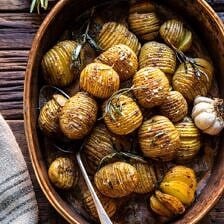 Crispy Rosemary Butter Roasted Potatoes | halfbakedharvest.com #potatoes #fall #autumn #Thanksgiving #Christmas