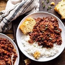 Healthier 30 Minute Beer Braised Chicken | halfbakedharvest.com #chicken #instantpot #slowcooker #easyrecipes