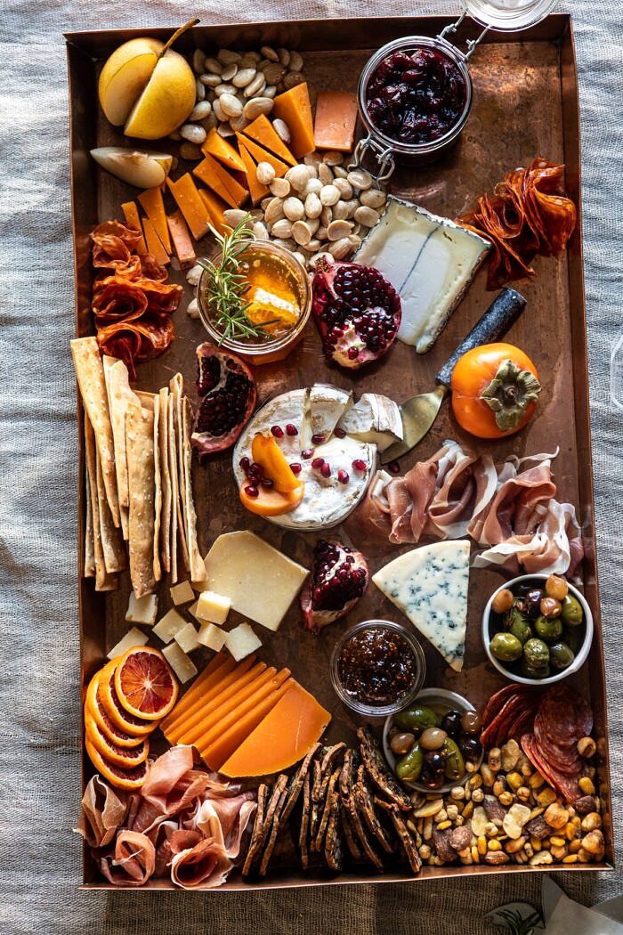 How to Make an Easy Holiday Cheese Board | halfbakedharvest.com #cheeseboard #appetizers #christmas #thanksgiving