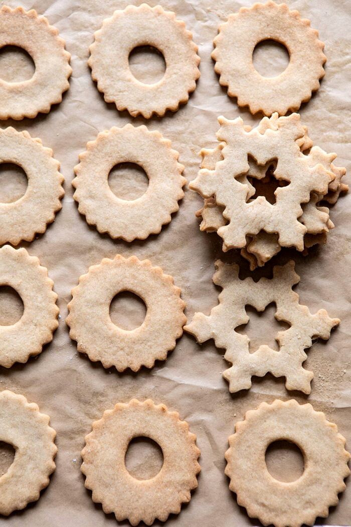 Vanilla Wreath Cookies after baking but before adding the glaze