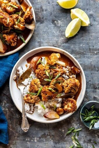 Easiest Coconut Cauliflower Adobo | halfbakedharvest.com #cauliflower #vegan #filipino