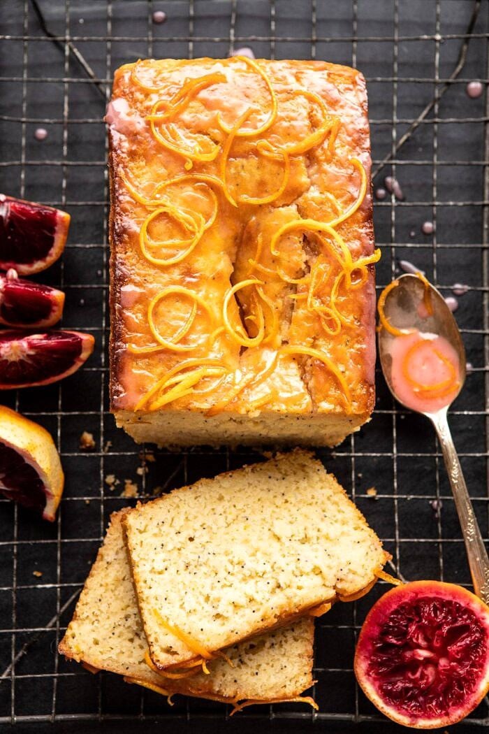 Lemon Poppyseed Cake with Citrus Honey Glaze | halfbakedharvest.com #lemon #cake #winter