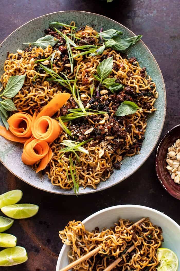 30 Minute Caramelized Shallot Beef Ramen Noodles | halfbakedharvest.com