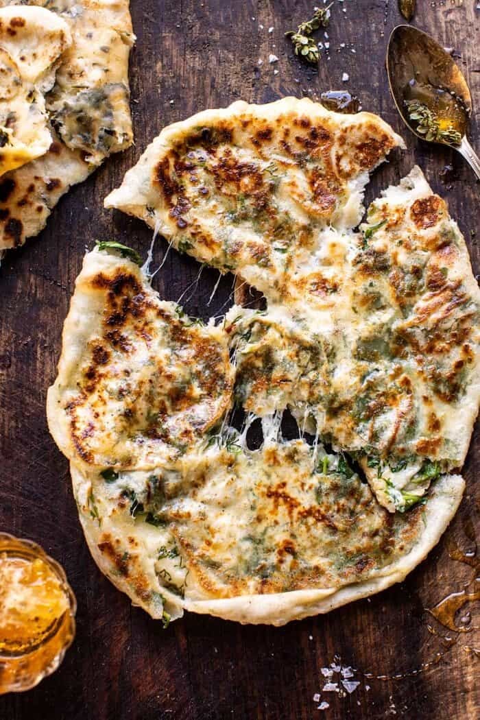 Cheesy Herb Stuffed Naan | halfbakedharvest.com