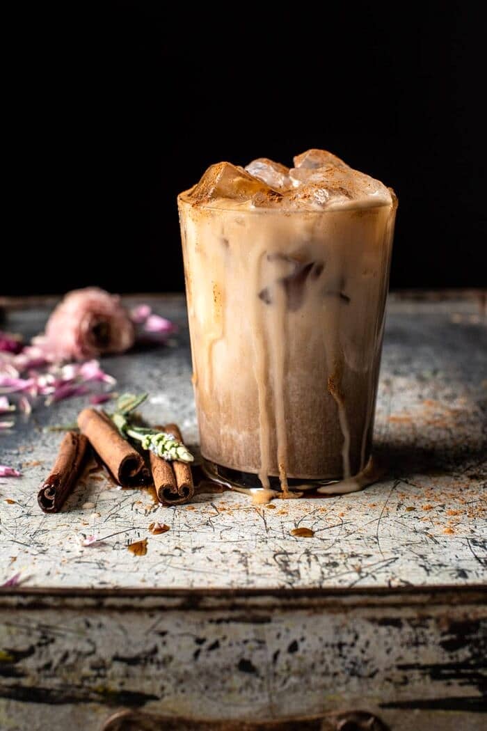 Dirty Horchata | halfbakedharvest.com close up side angled photo of Dirty Horchata