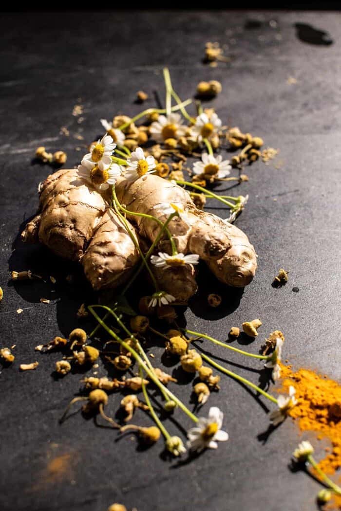 prep photo of ginger and chamomile