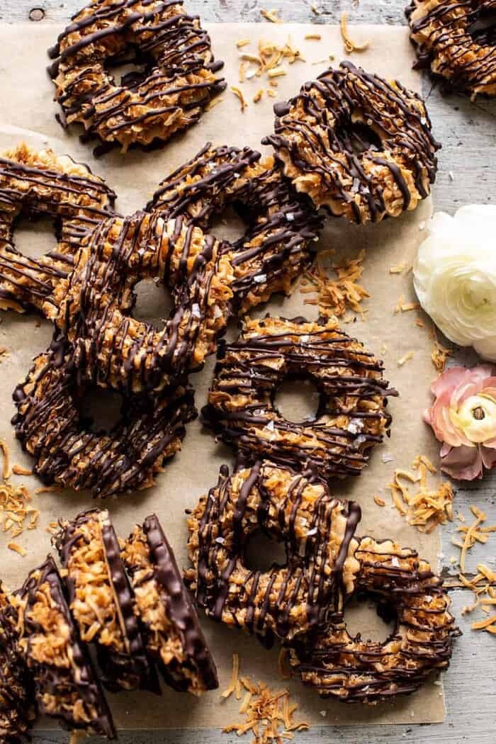Healthyish Homemade Samoas Cookies | halfbakedharvest.com