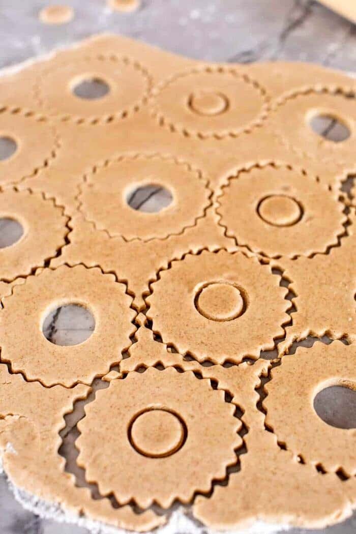 Healthyish Homemade Samoas Cookies | halfbakedharvest.com prep photo of shortbread cookie dough before baking