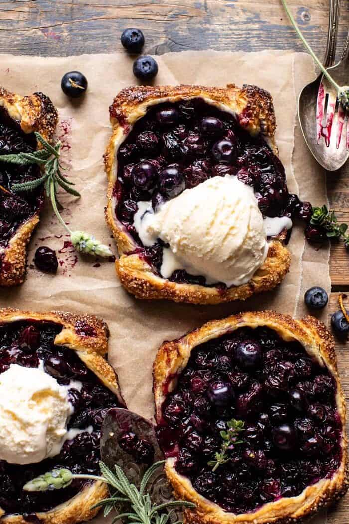 Bursting Blueberry Lemon Thyme Tarts | halfbakedharvest.com