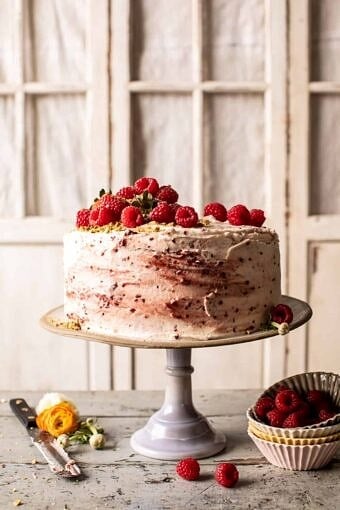 Coconut Carrot Cake with Jam Swirled Buttercream | halfbakedharvest.com
