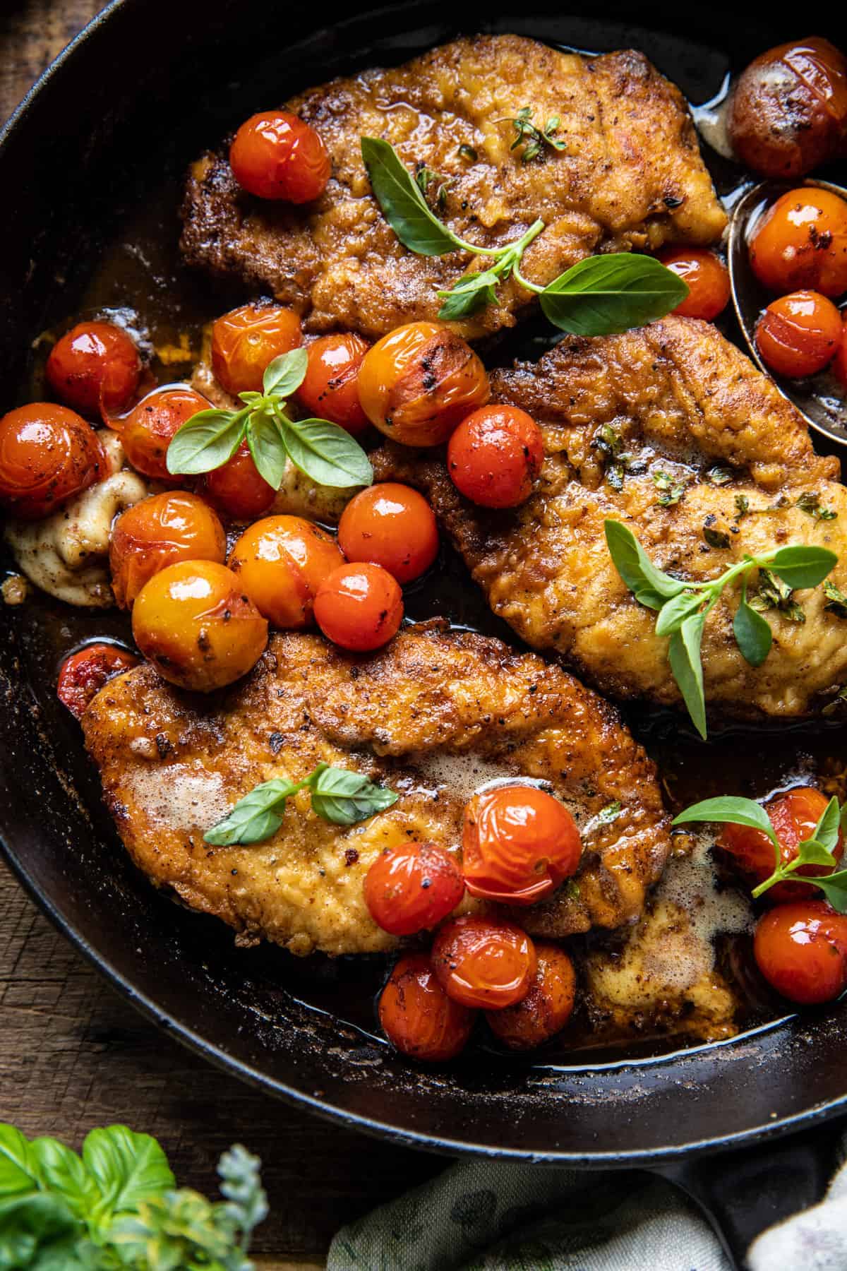 20 Minute Florentine Butter Chicken with Burst Cherry Tomatoes | halfbakedharvest.com