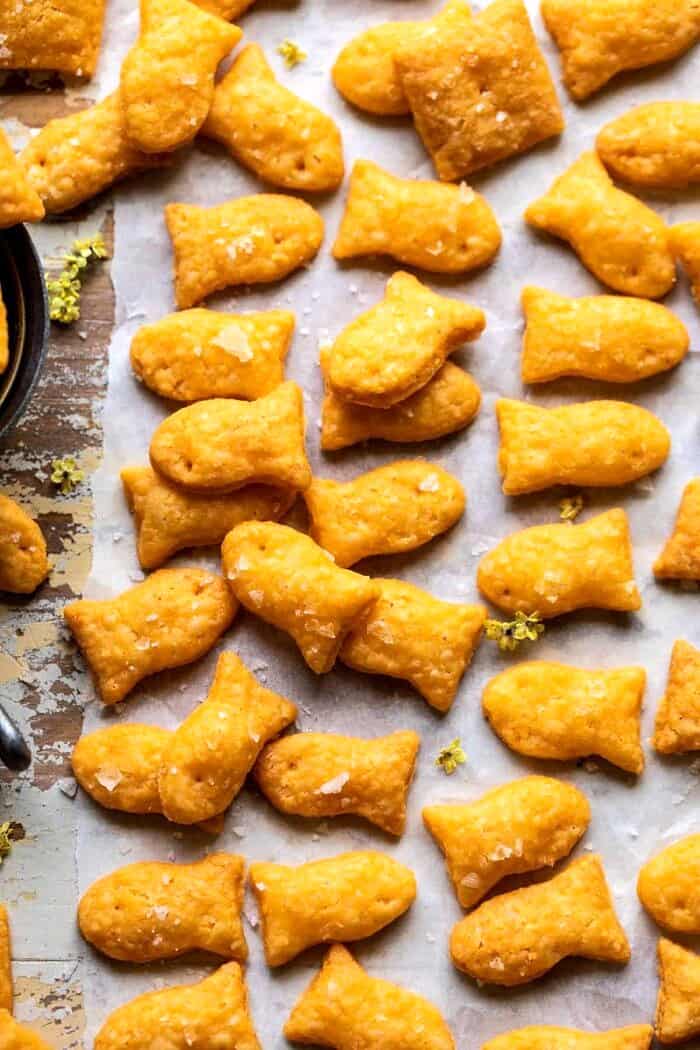 overhead close up photo of Homemade Goldfish 