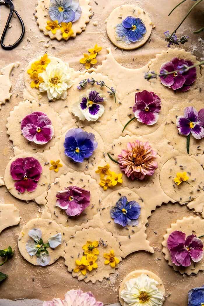 Lavender Lemon Sugar Cookies | halfbakedharvest.com overhead prep photo of Lavender Lemon Sugar Cookies before baking
