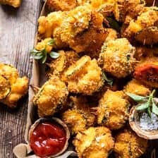 Mac and Cheese Stuffed Oven Fried Zucchini Bites | halfbakedharvest.com