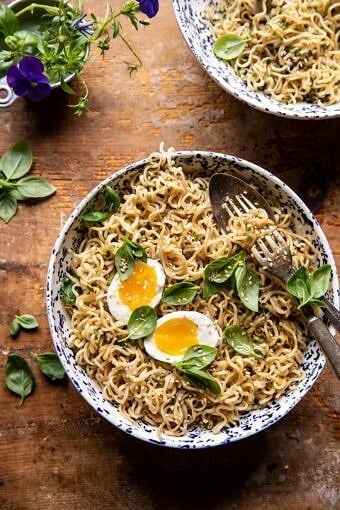 15 Minute Garlic Butter Ramen Noodles | halfbakedharvest.com