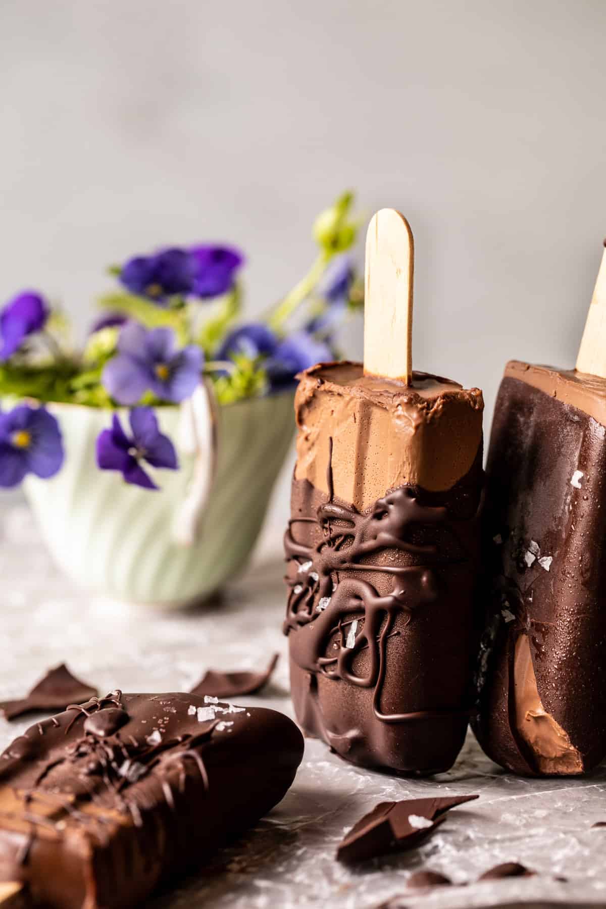 Creamy Vegan Chocolate Fudge Pops | halfbakedharvest.com