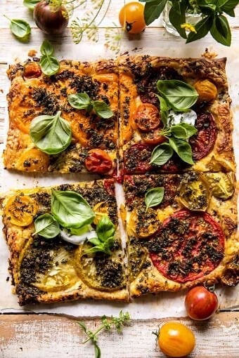 Roasted Tomato Cheddar Tart with Ranch Seasoning | halfbakedharvest.com