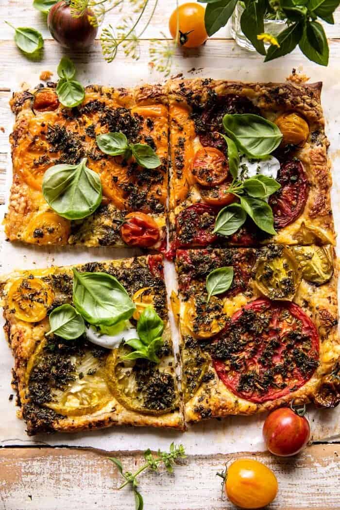 Roasted Tomato Cheddar Tart with Ranch Seasoning | halfbakedharvest.com