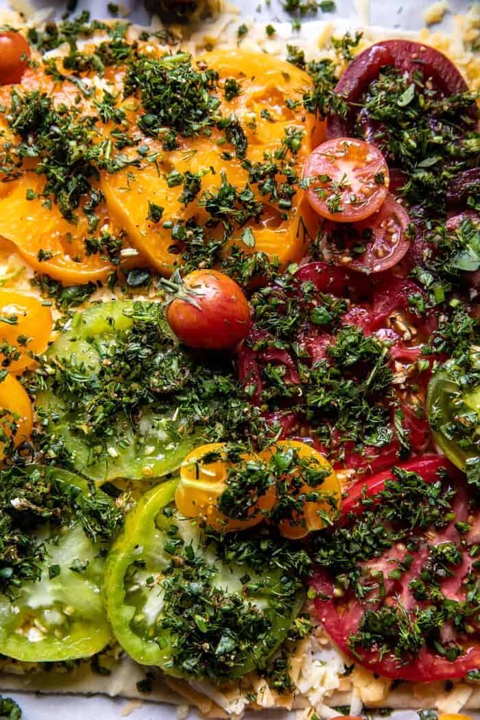 Roasted Tomato Cheddar Tart with Ranch Seasoning | halfbakedharvest.com