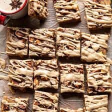 Brown Butter Apple Blondies with Cinnamon Maple Glaze | halfbakedharvest.com
