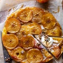 Salted Maple Apple Tarte Tatin with Cinnamon Pumpkin Seeds | halfbakedharvest.com