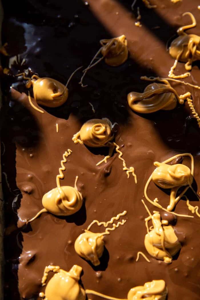 process photo of Swirled Chocolate Butterscotch Bars 